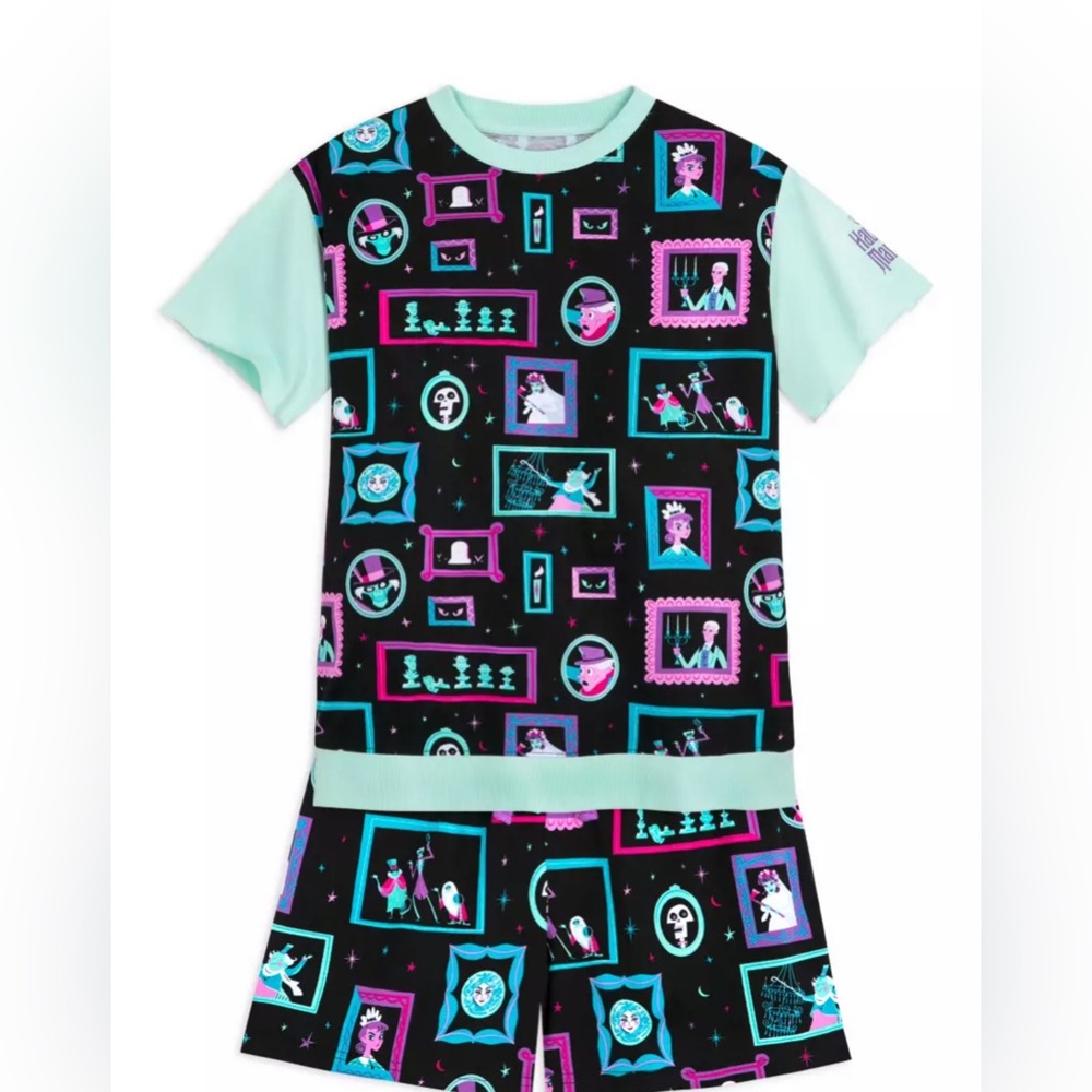Disney The Haunted Mansion Ghosts Short Sleep Set for Women Pajamas New w/ Tags